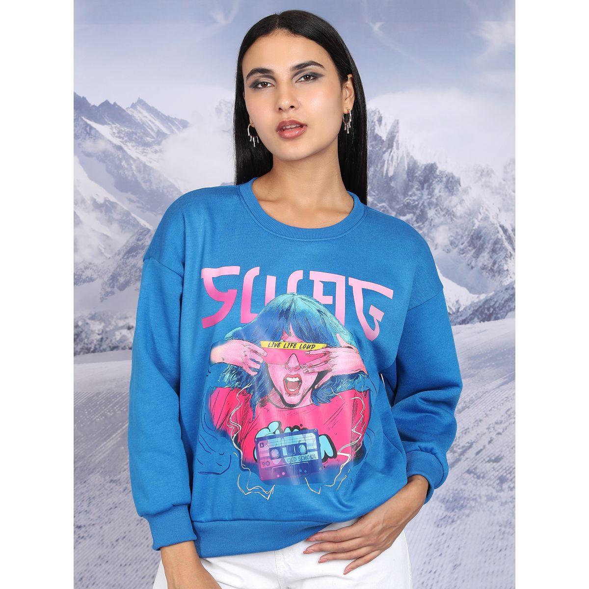 Tokyo Talkies X Styli  Graphic Print Oversized Sweatshirt-women-winterwear-hoodiesandsweatshirts-sweatshirts-image-1