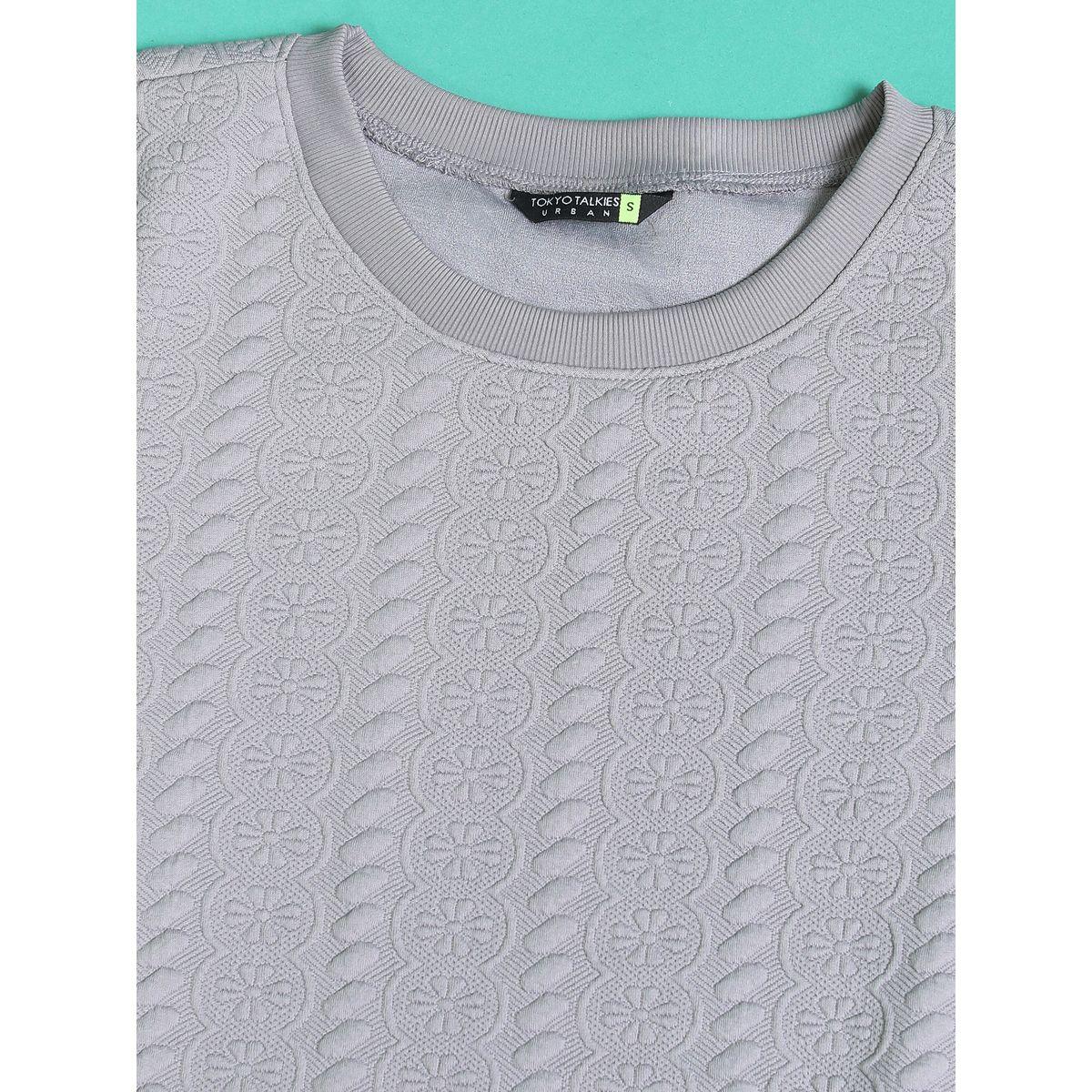Tokyo Talkies X Styli  Textured Round Neck Sweatshirt-women-winterwear-hoodiesandsweatshirts-sweatshirts-image-7