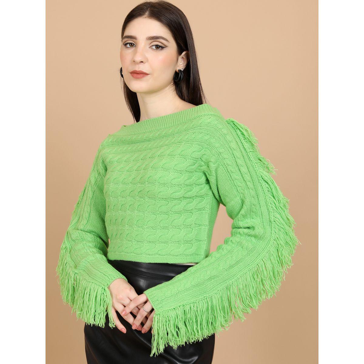 سويتر بتفاصيل بارزة الملمس مع ياقة بنمط قارب طوكيو توكيز × ستايلي-women-winterwear-cardigansandjumpers-jumpers-image-4
