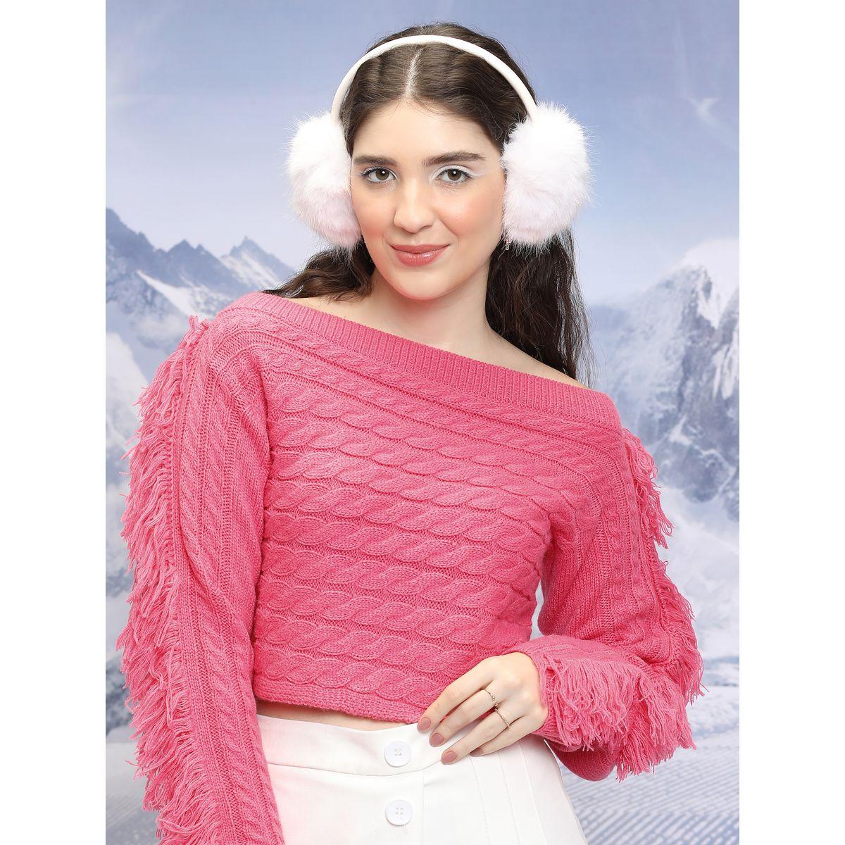 Tokyo Talkies X Styli  Textured Cable Knit Boat Neck Sweater-women-winterwear-cardigansandjumpers-jumpers-image-1