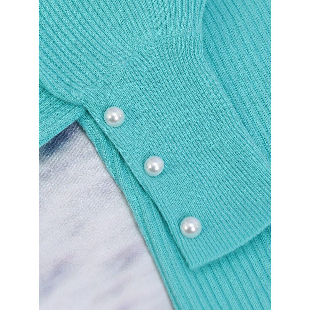 سويتر محبوك بتفاصيل مضلعة وياقة دائرية طوكيو توكيز × ستايلي-women-winterwear-cardigansandjumpers-jumpers-image-7