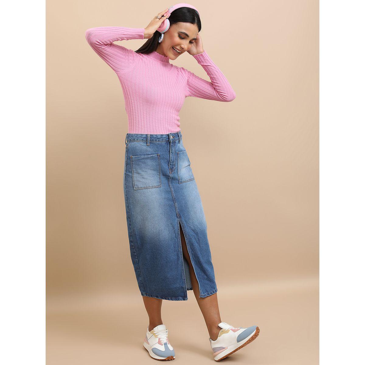 سويتر محبوك بتفاصيل مضلعة وياقة عالية طوكيو توكيز × ستايلي-women-clothing-cardigansandjumpers-jumpers-image-2