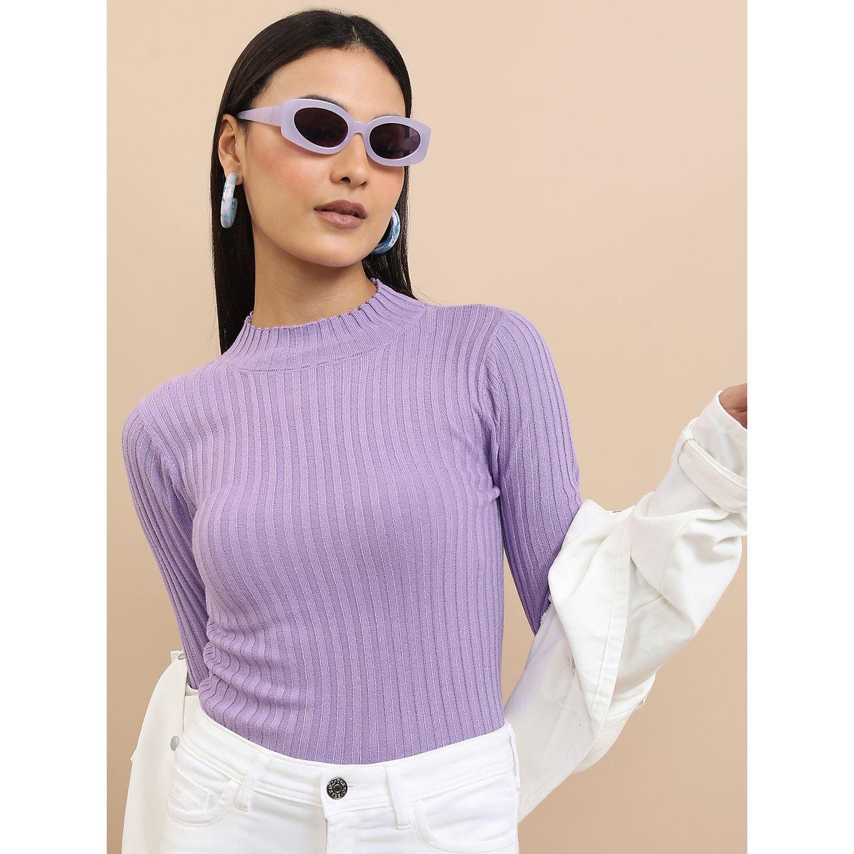 سويتر محبوك بتفاصيل مضلعة وياقة عالية طوكيو توكيز × ستايلي-women-clothing-cardigansandjumpers-jumpers-image-1