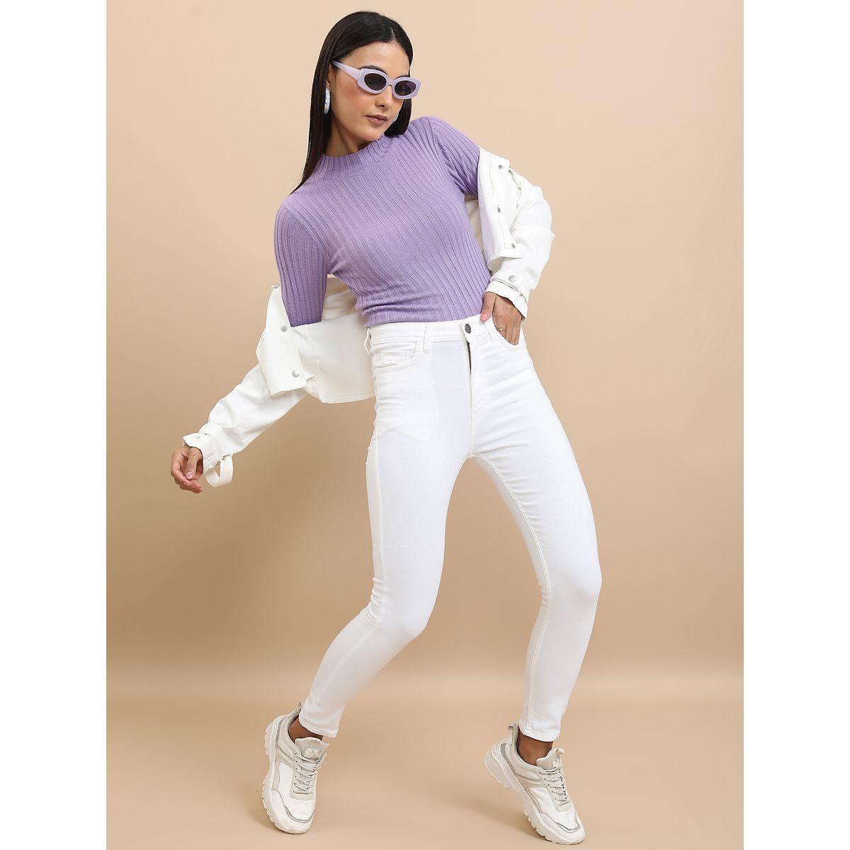 سويتر محبوك بتفاصيل مضلعة وياقة عالية طوكيو توكيز × ستايلي-women-clothing-cardigansandjumpers-jumpers-image-2