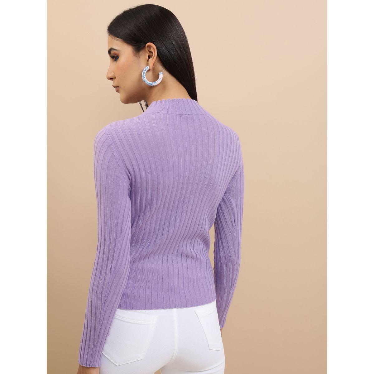 سويتر محبوك بتفاصيل مضلعة وياقة عالية طوكيو توكيز × ستايلي-women-clothing-cardigansandjumpers-jumpers-image-3