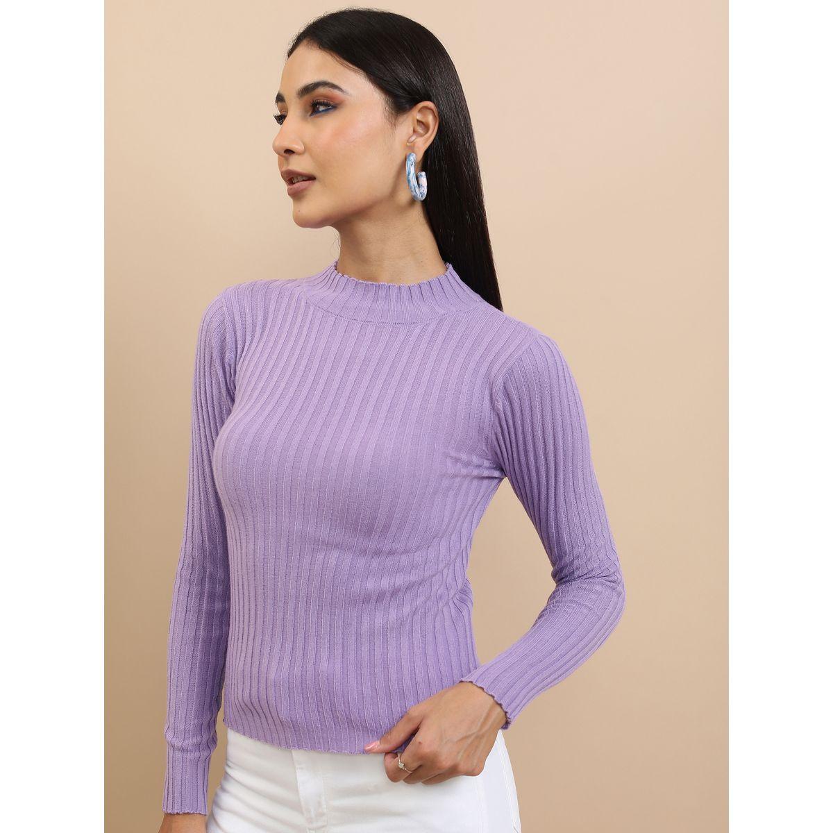 سويتر محبوك بتفاصيل مضلعة وياقة عالية طوكيو توكيز × ستايلي-women-clothing-cardigansandjumpers-jumpers-image-4