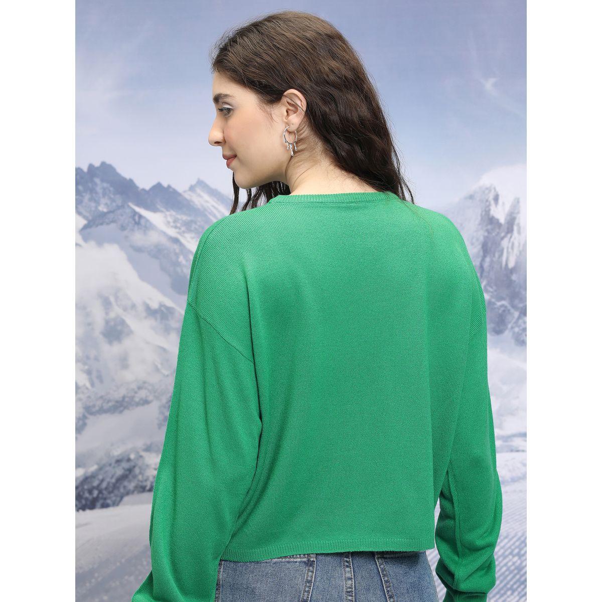 سويتر سادة بياقة دائرية وأكمام طويلة طوكيو توكيز × ستايلي-women-clothing-cardigansandjumpers-jumpers-image-3