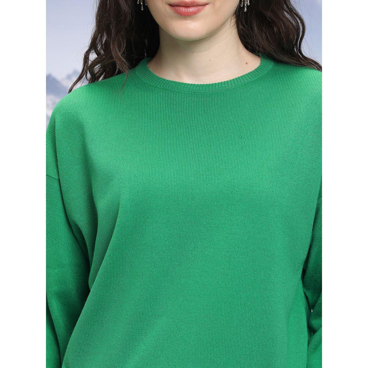 Tokyo Talkies X Styli  Solid Round Neck Sweater with Long Sleeves-women-clothing-cardigansandjumpers-jumpers-image-5
