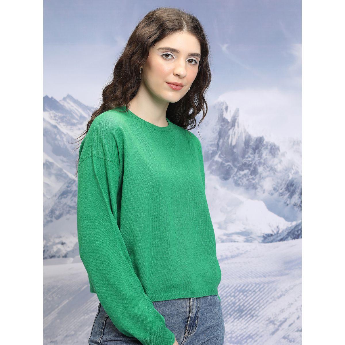 Tokyo Talkies X Styli  Solid Round Neck Sweater with Long Sleeves-women-clothing-cardigansandjumpers-jumpers-image-6