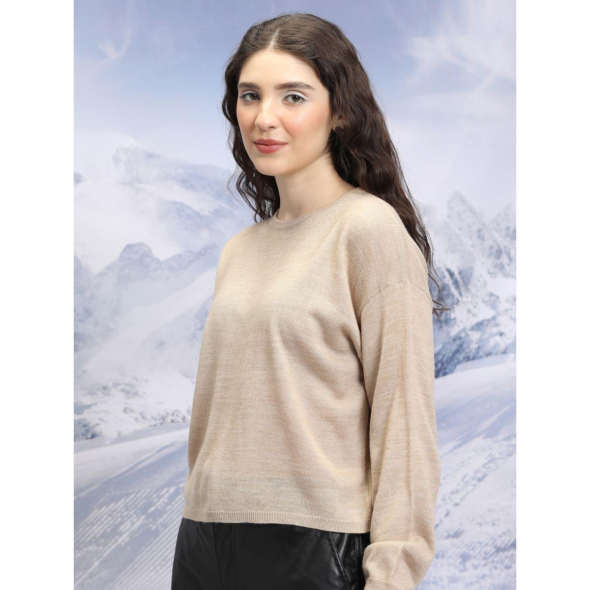 Tokyo Talkies X Styli  Solid Drop Shoulder Round Neck Sweater-women-clothing-cardigansandjumpers-jumpers-image-4