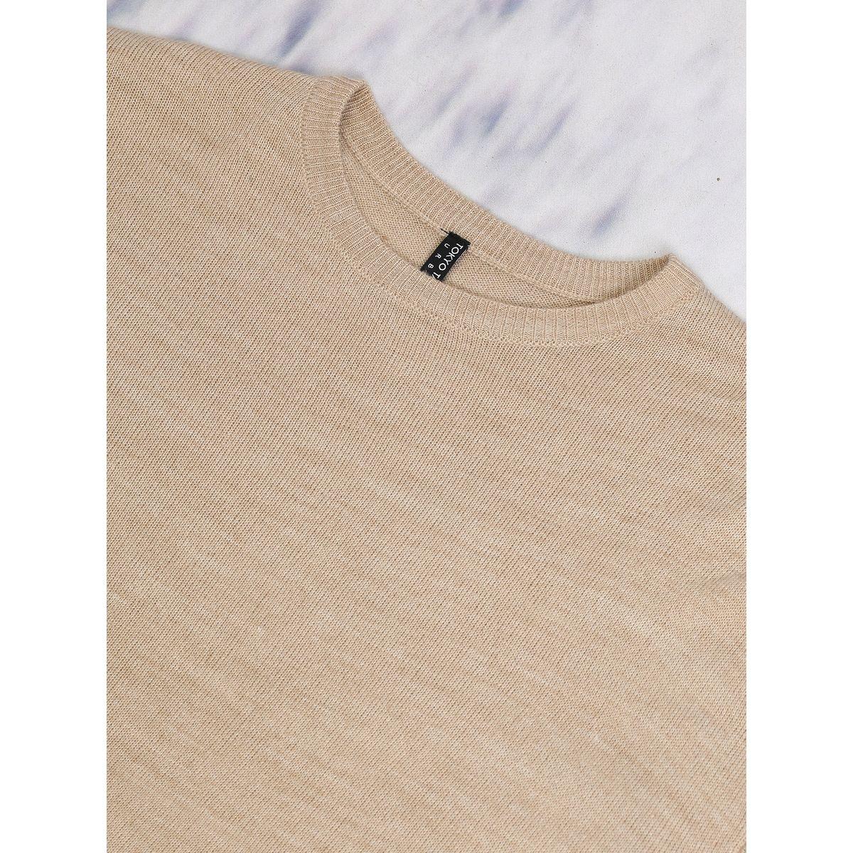 Tokyo Talkies X Styli  Solid Drop Shoulder Round Neck Sweater-women-clothing-cardigansandjumpers-jumpers-image-6