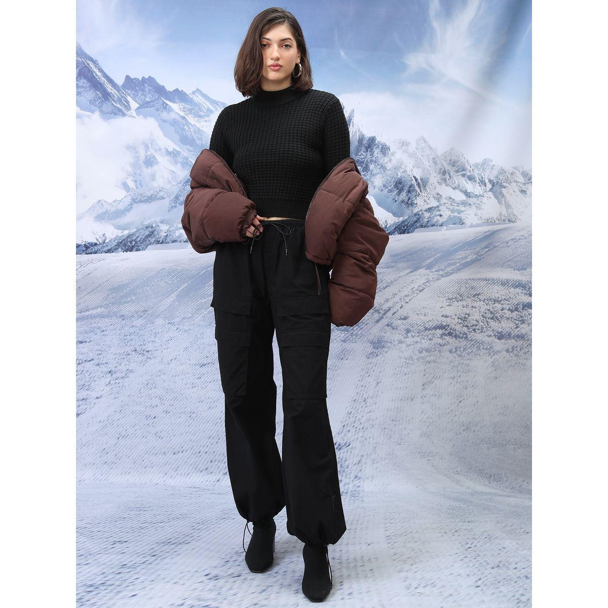 Tokyo Talkies X Styli  Textured Turtle Neck Sweater with Long Sleeves-women-winterwear-cardigansandjumpers-jumpers-image-2