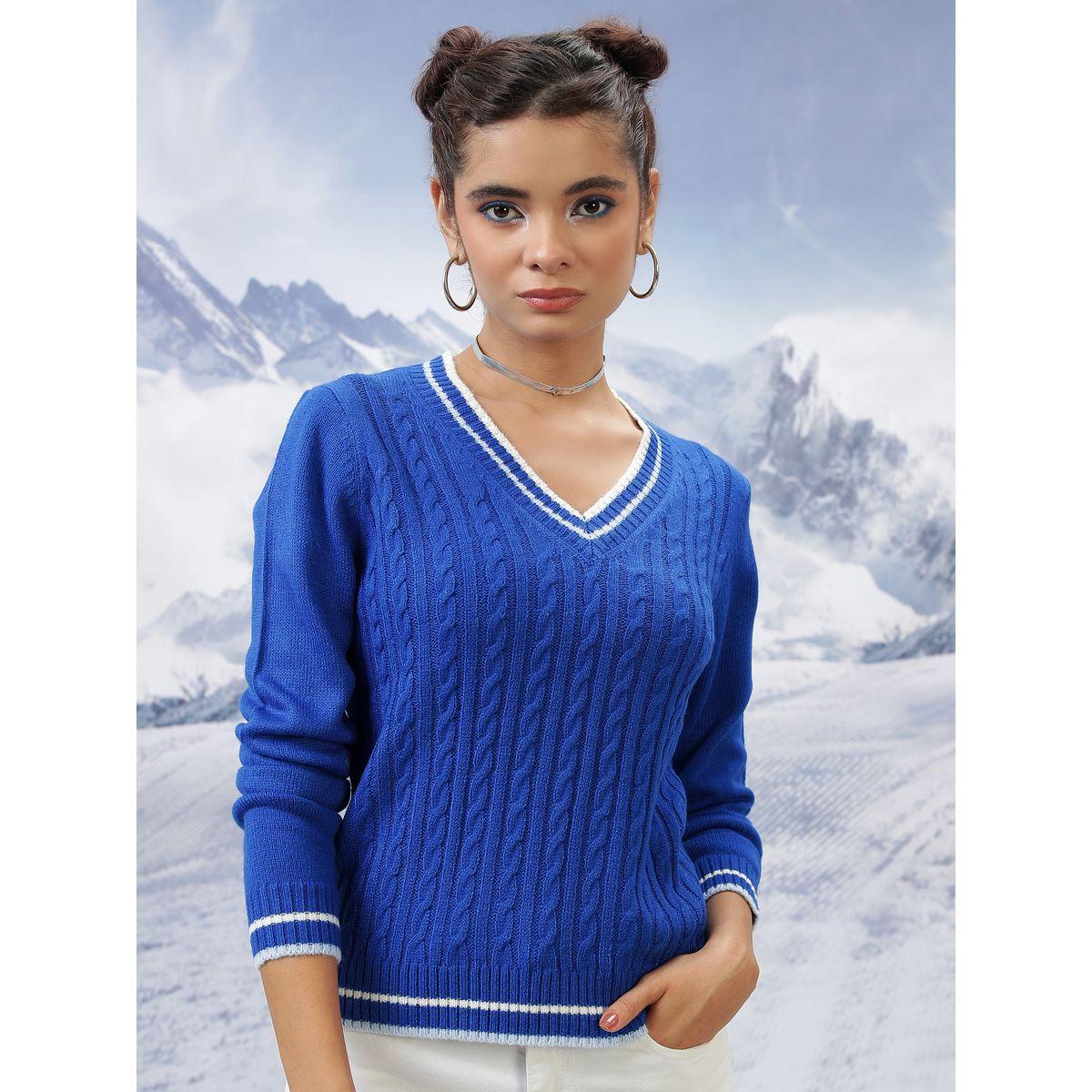 سويتر بتفاصيل محبوكة وأكمام طويلة-women-winterwear-cardigansandjumpers-jumpers-image-1
