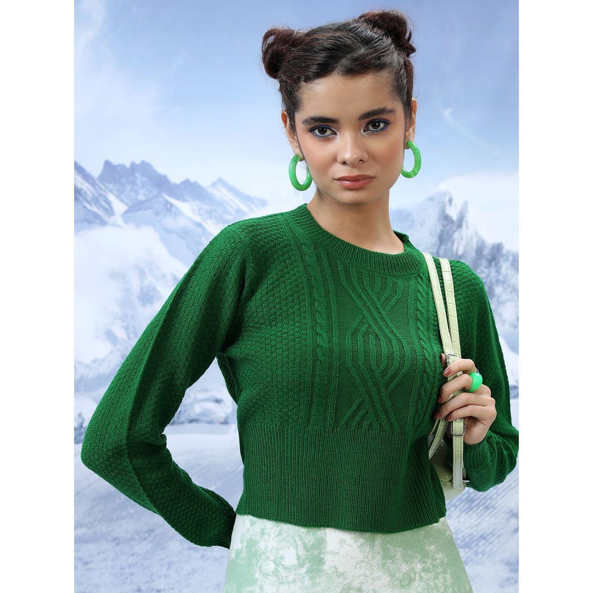 سويتر قصير بتفاصيل محبوكة وياقة دائرية طوكيو توكيز × ستايلي-women-clothing-cardigansandjumpers-jumpers-image-1