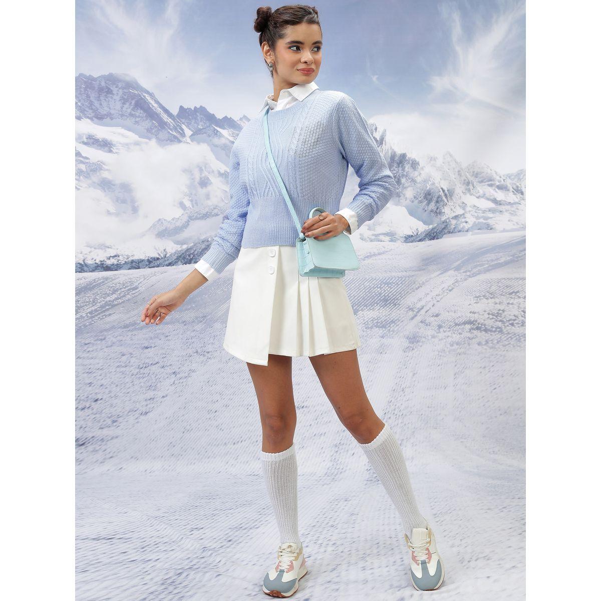 Tokyo Talkies X Styli  Cable Knit Round Neck Sweater-women-clothing-cardigansandjumpers-jumpers-image-2