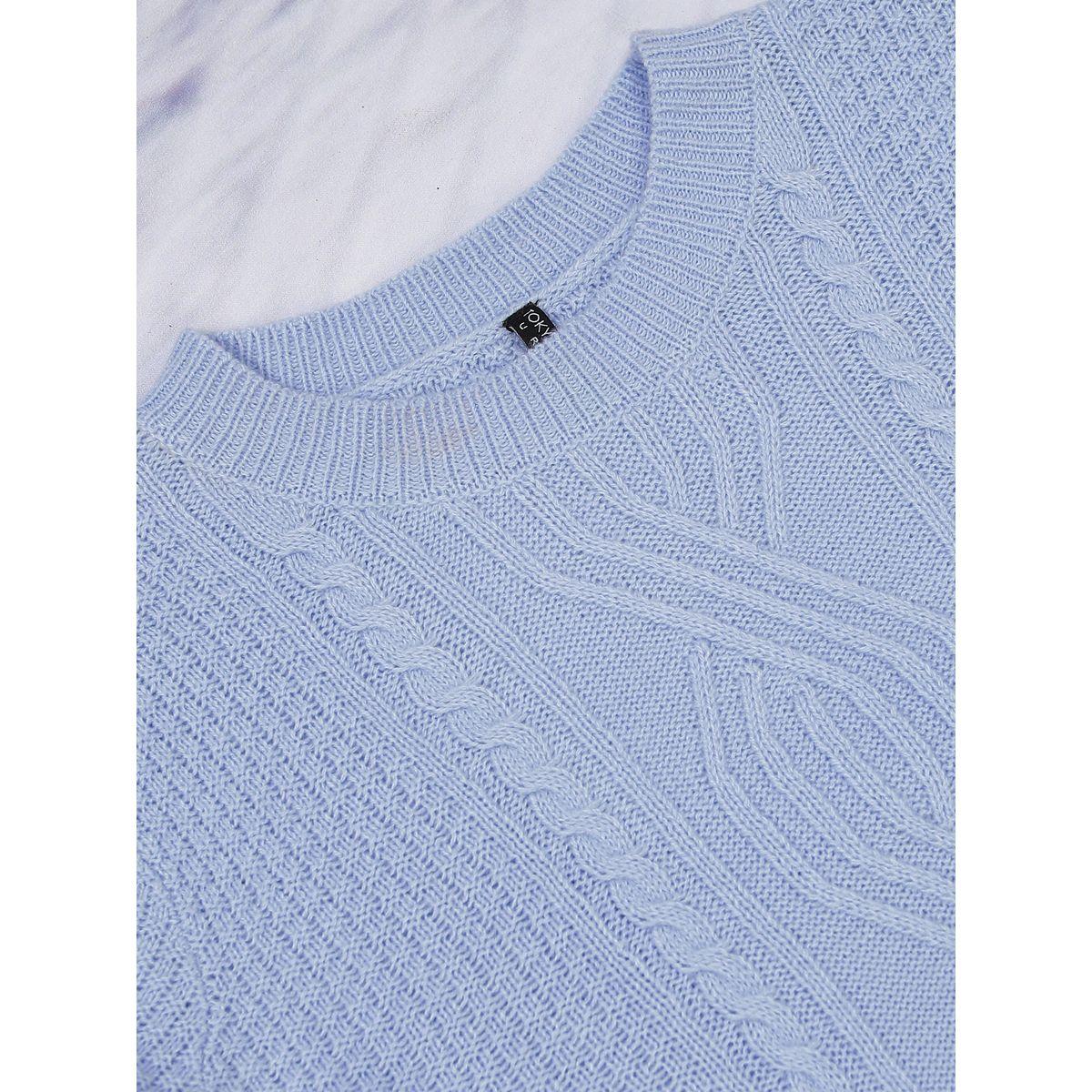 سويتر بتفاصيل محبوكة وياقة دائرية طوكيو توكيز × ستايلي-women-clothing-cardigansandjumpers-jumpers-image-7