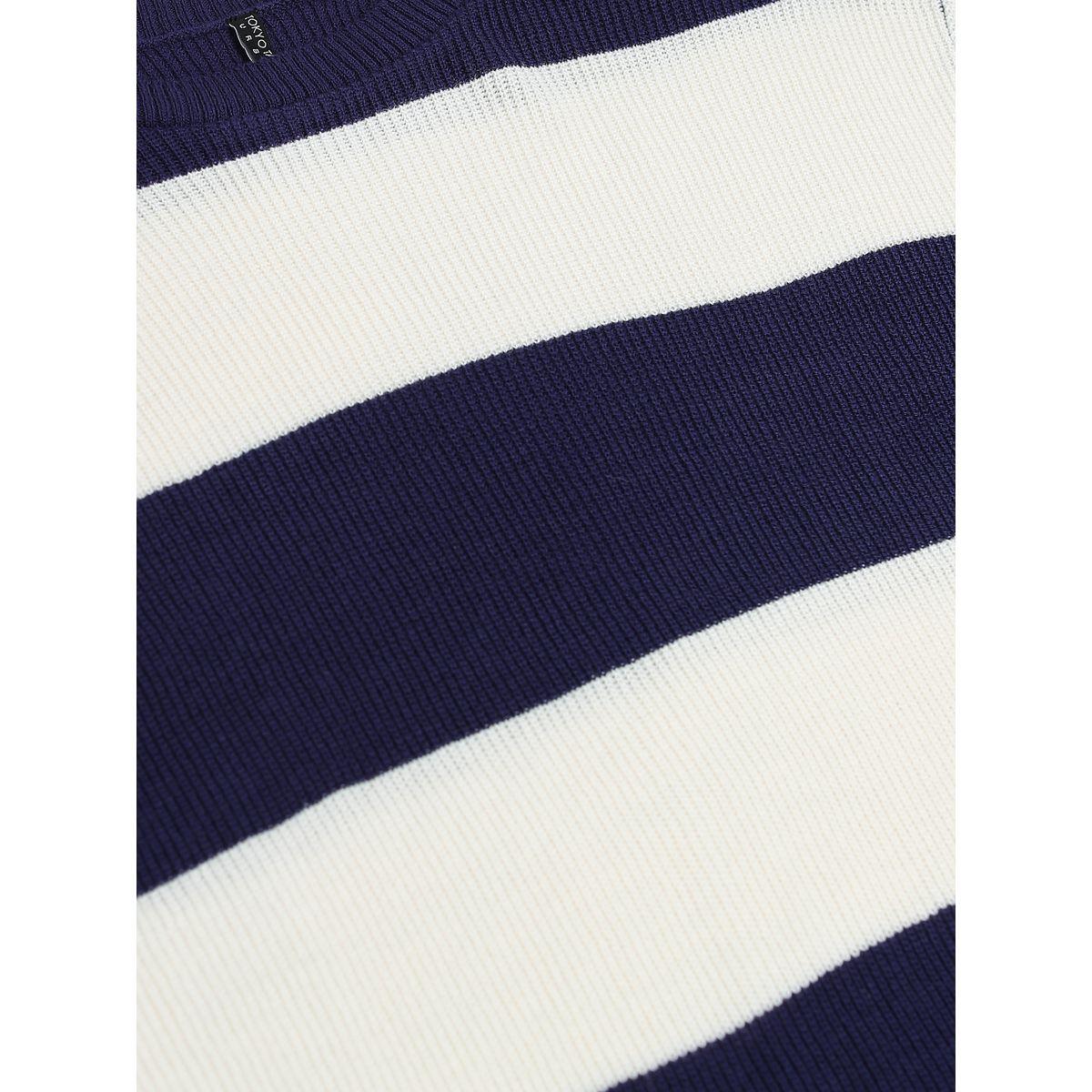 Tokyo Talkies X Styli  Striped Round Neck Sweater with Long Sleeves-women-winterwear-cardigansandjumpers-jumpers-image-7
