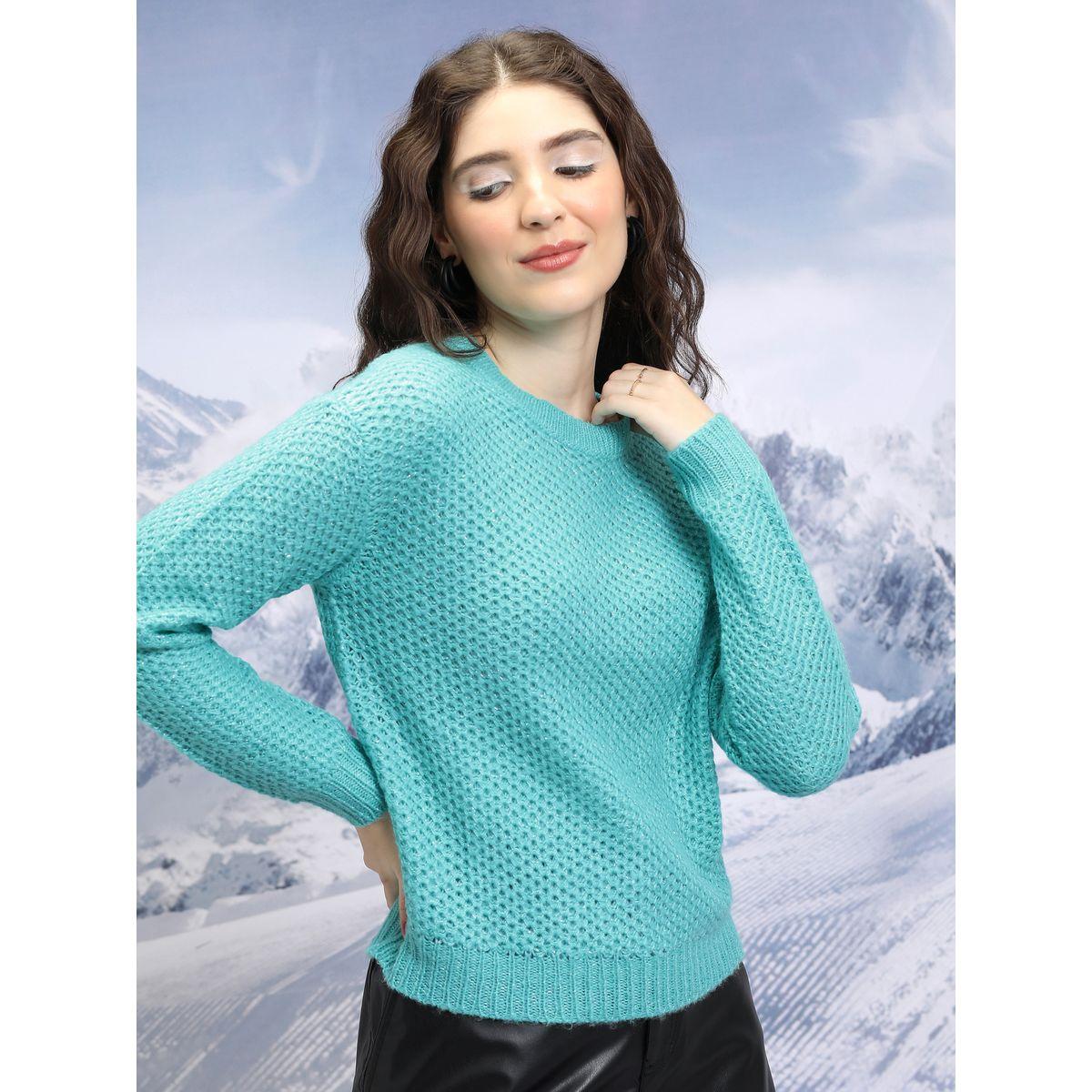 Tokyo Talkies Cable Knit Round Neck Sweater-women-winterwear-cardigansandjumpers-jumpers-image-6