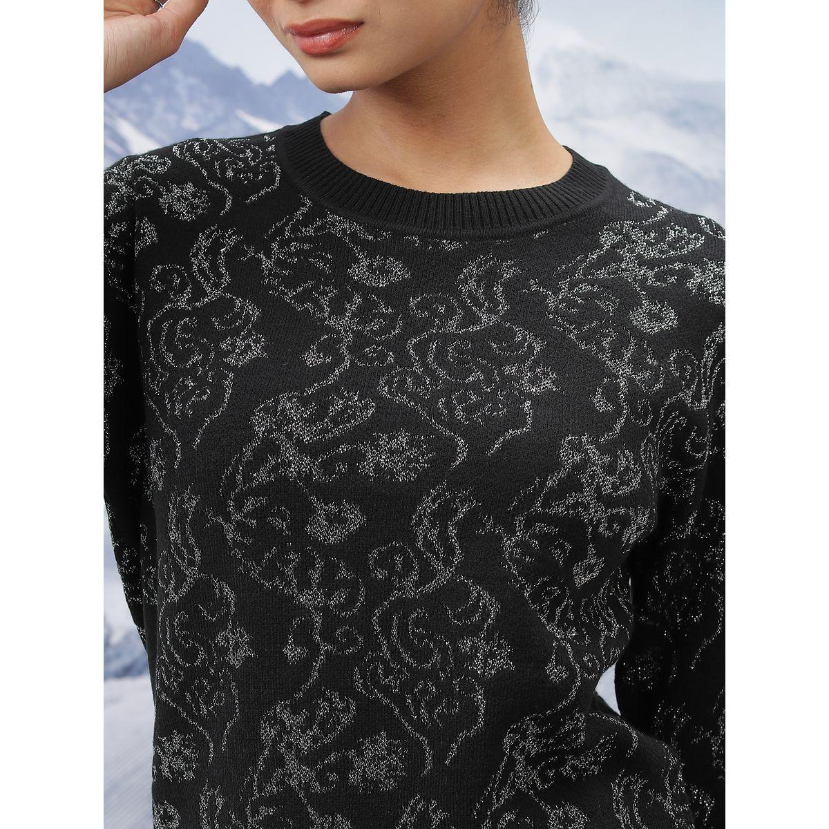 سويتر بياقة دائرية وتفاصيل بارزة الملمس طوكيو توكيز × ستايلي-women-clothing-cardigansandjumpers-jumpers-image-5