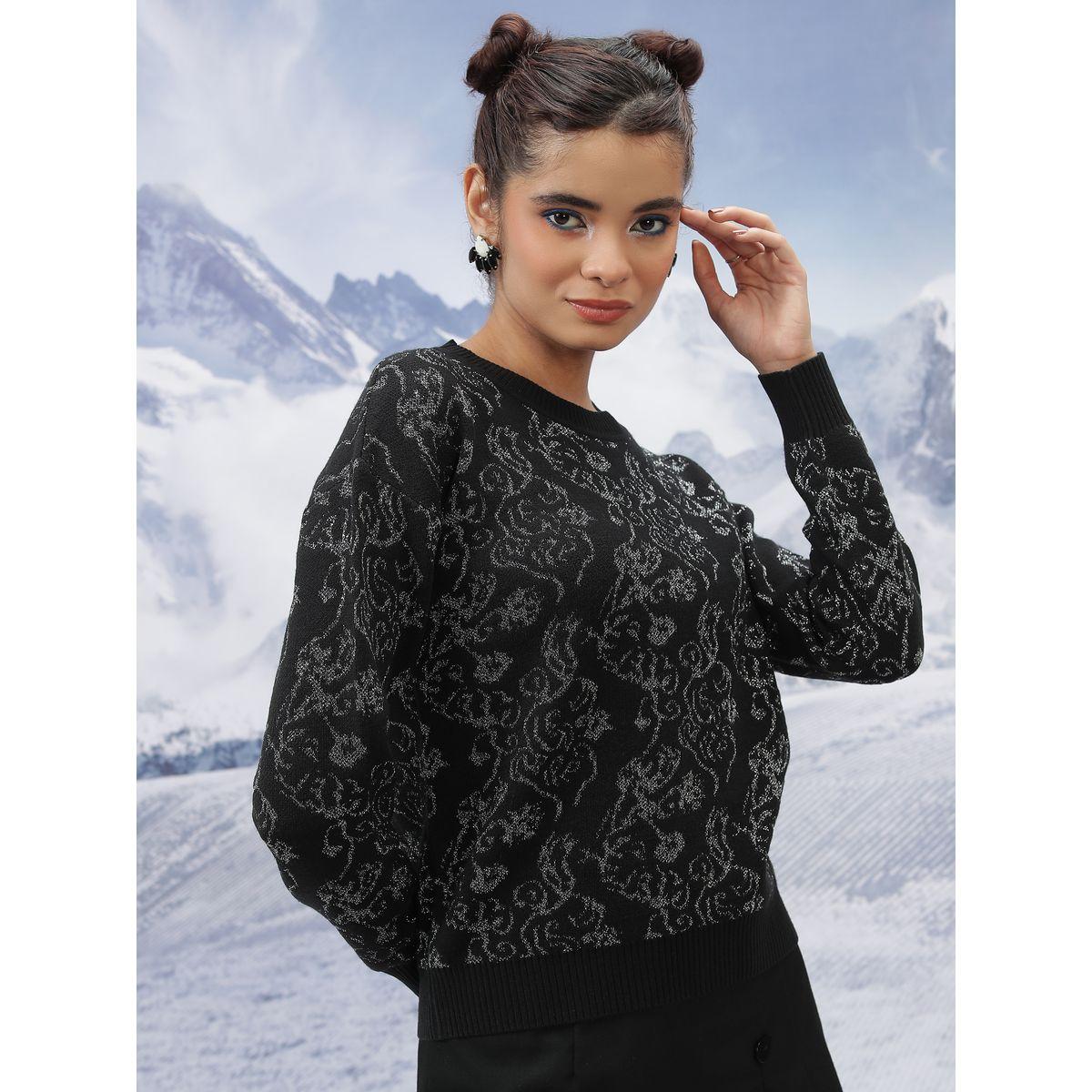 سويتر بياقة دائرية وتفاصيل بارزة الملمس طوكيو توكيز × ستايلي-women-clothing-cardigansandjumpers-jumpers-image-6