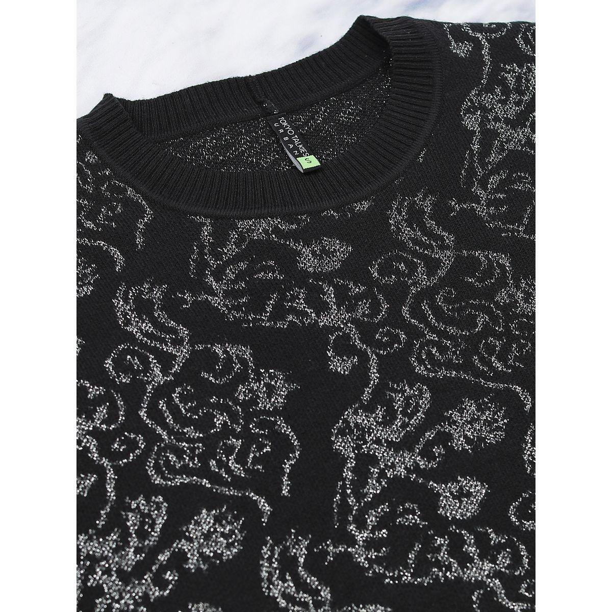 سويتر بياقة دائرية وتفاصيل بارزة الملمس طوكيو توكيز × ستايلي-women-clothing-cardigansandjumpers-jumpers-image-7