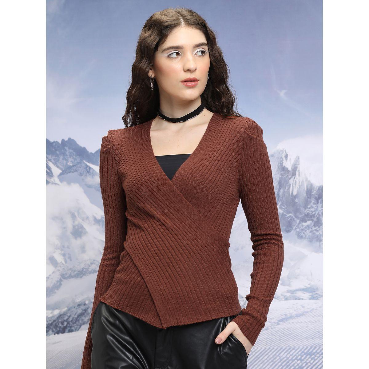 سويتر مضلع بأكمام منفوخة طوكيو توكيز × ستايلي-women-winterwear-cardigansandjumpers-jumpers-image-1