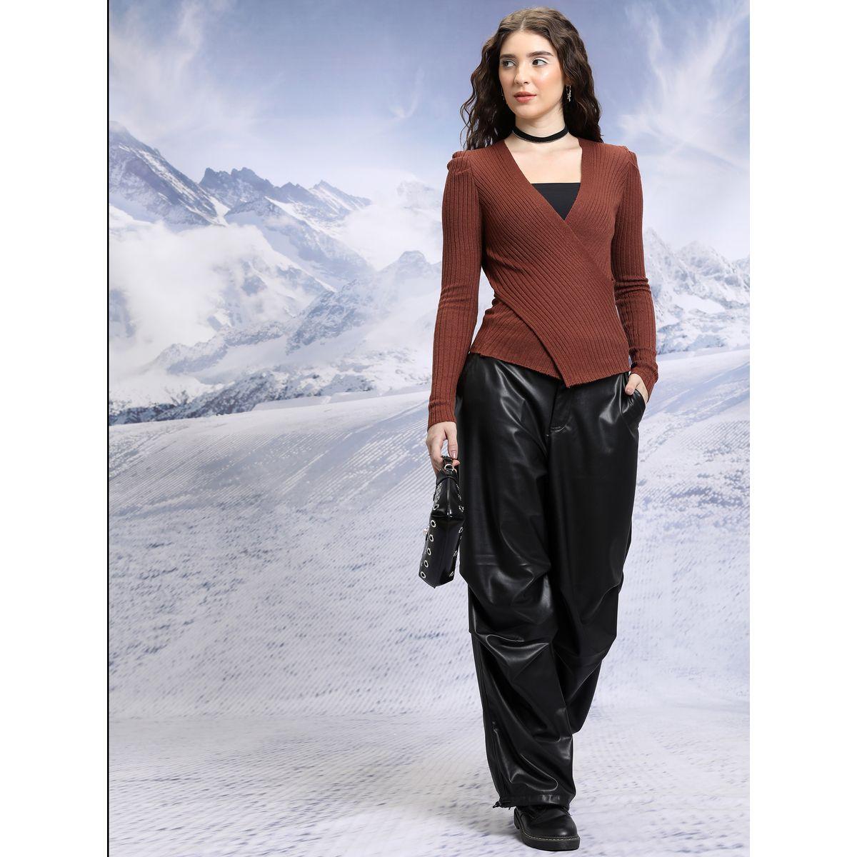 سويتر مضلع بأكمام منفوخة طوكيو توكيز × ستايلي-women-winterwear-cardigansandjumpers-jumpers-image-2