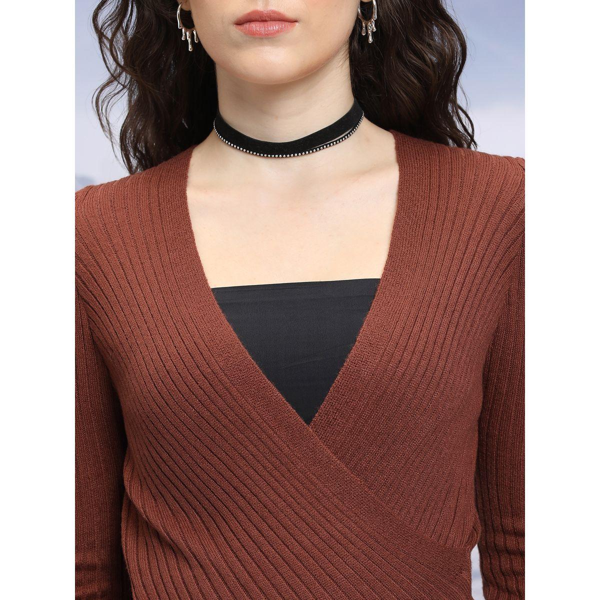 سويتر مضلع بأكمام منفوخة طوكيو توكيز × ستايلي-women-winterwear-cardigansandjumpers-jumpers-image-5