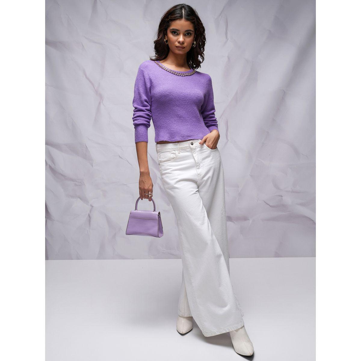 سويتر مزين بسلسلة وياقة دائرية طوكيو توكيز × ستايلي-women-clothing-cardigansandjumpers-jumpers-image-5