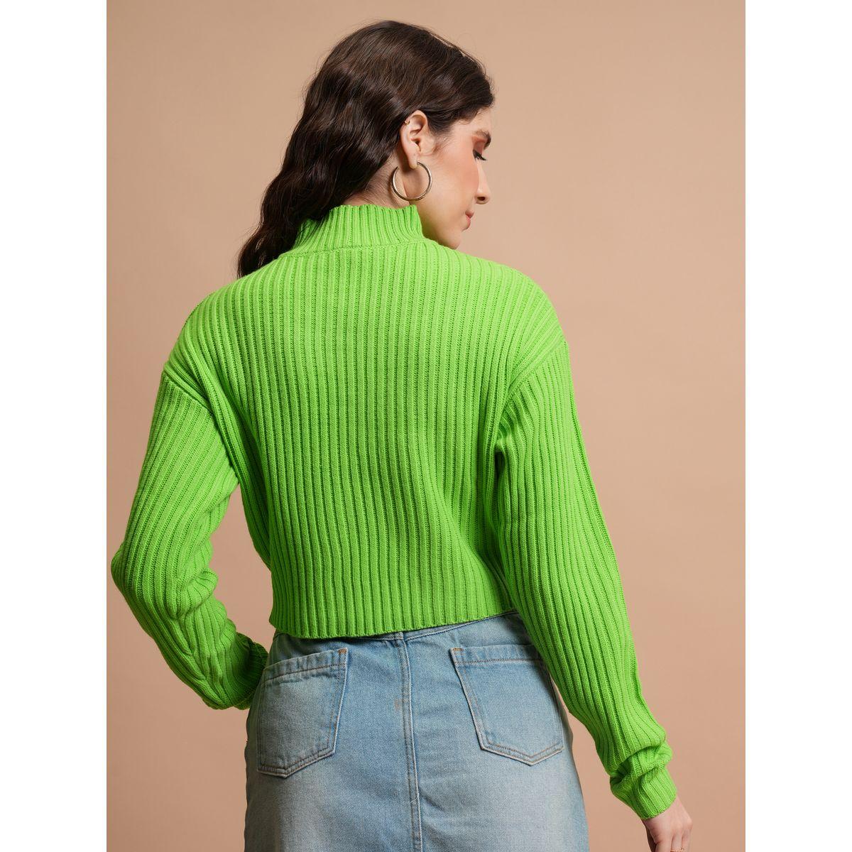 Tokyo Talkies X Styli  Ribbed High Neck Long Sleeves Sweater-women-winterwear-cardigansandjumpers-jumpers-image-3