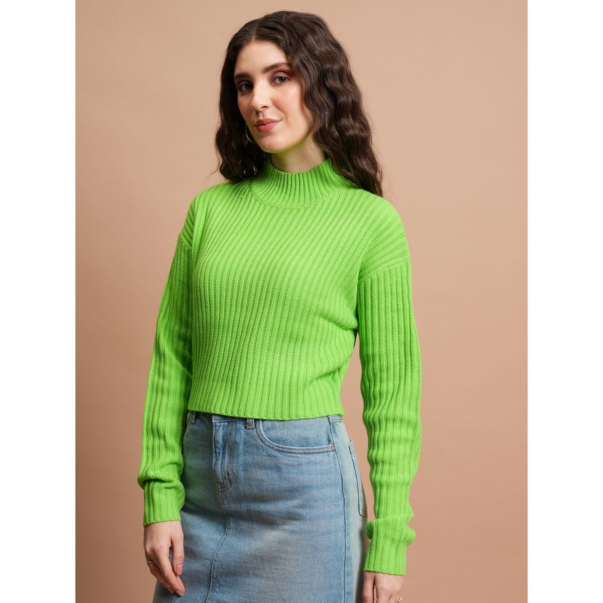 Tokyo Talkies X Styli  Ribbed High Neck Long Sleeves Sweater-women-winterwear-cardigansandjumpers-jumpers-image-4