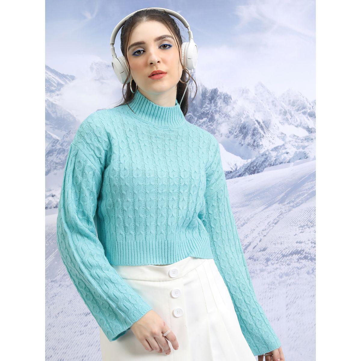 Tokyo Talkies X Styli  Cable Knit High Neck Sweater-women-winterwear-cardigansandjumpers-jumpers-image-1