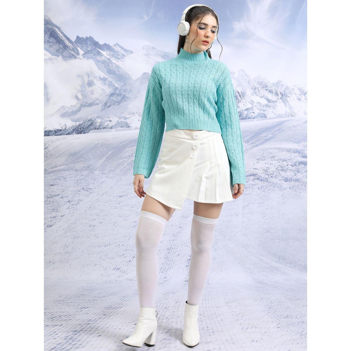 Tokyo Talkies X Styli  Cable Knit High Neck Sweater-women-winterwear-cardigansandjumpers-jumpers-image-2