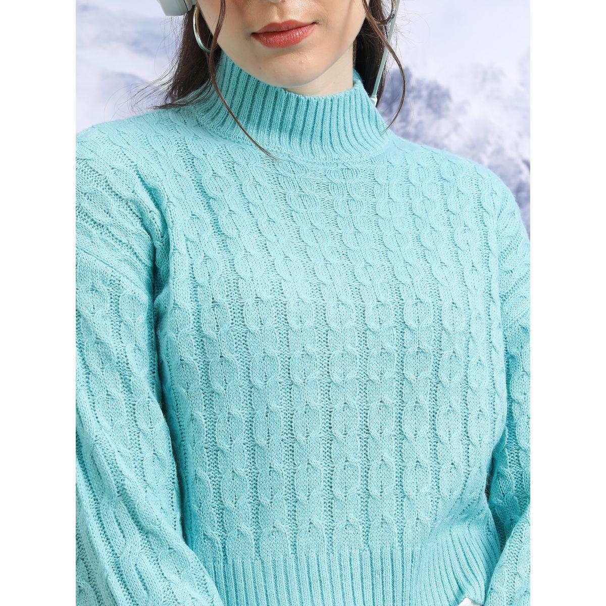 Tokyo Talkies X Styli  Cable Knit High Neck Sweater-women-winterwear-cardigansandjumpers-jumpers-image-5