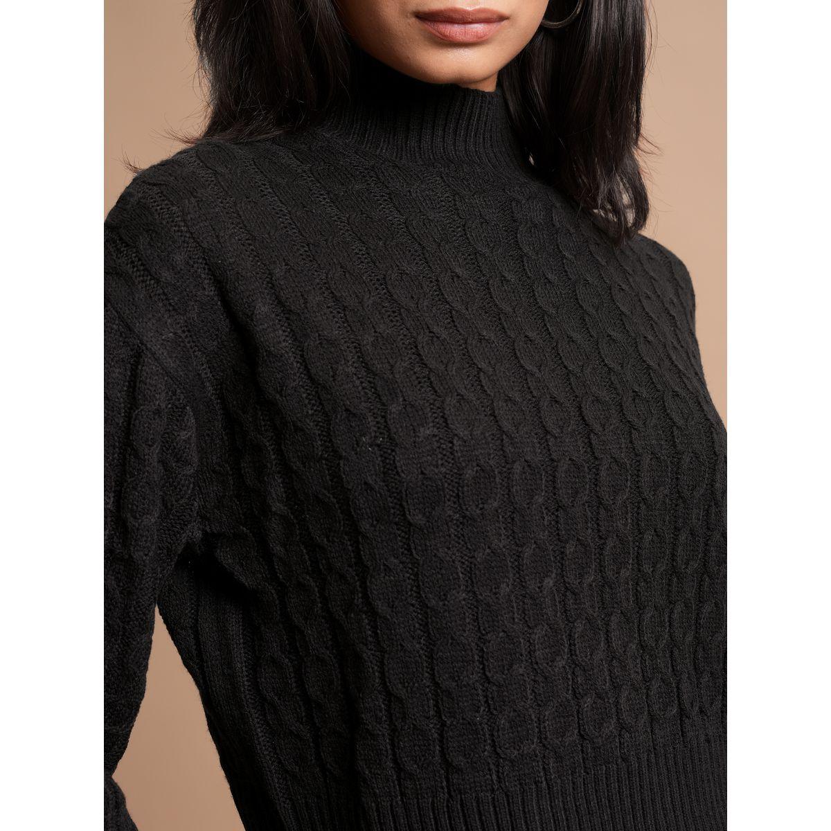 Tokyo Talkies X Styli  Cable Knit High Neck Sweater-women-clothing-cardigansandjumpers-jumpers-image-5