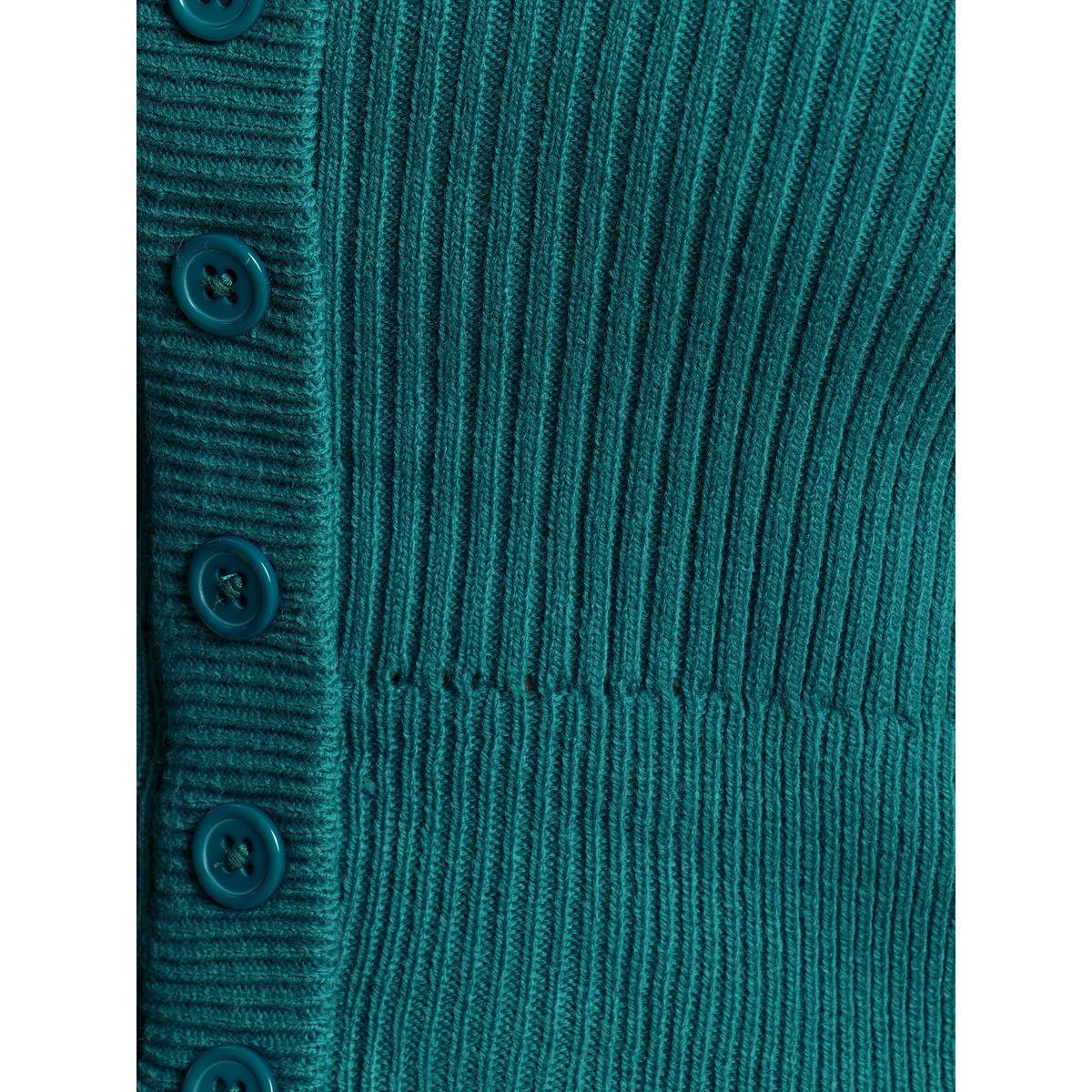 Tokyo Talkies X Styli  Ribbed Crop Button Detail Sweater-women-winterwear-cardigansandjumpers-jumpers-image-7