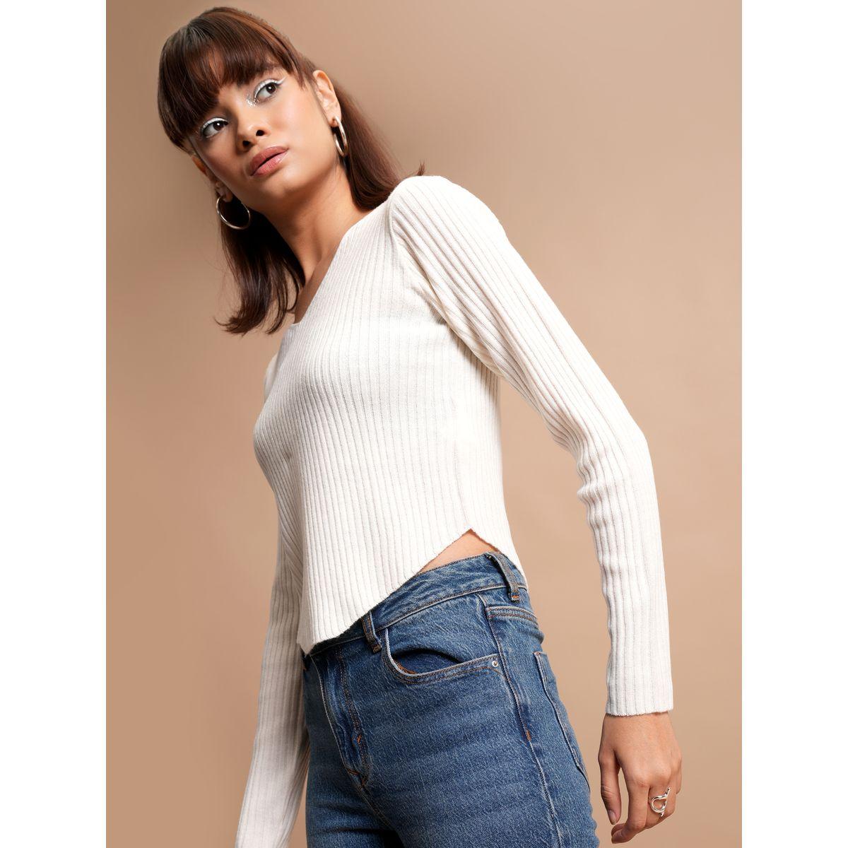 سويتر بتفاصيل مضلعة وأكمام طويلة طوكيو توكيز × ستايلي-women-clothing-cardigansandjumpers-jumpers-image-4