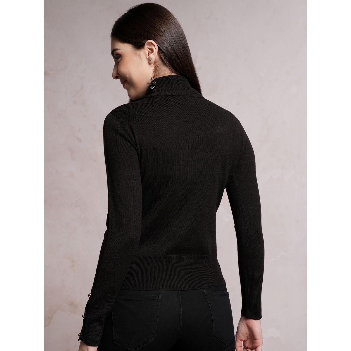 سويتر مضلع بياقة عالية وأزرار طوكيو توكيز × ستايلي-women-winterwear-cardigansandjumpers-jumpers-image-3