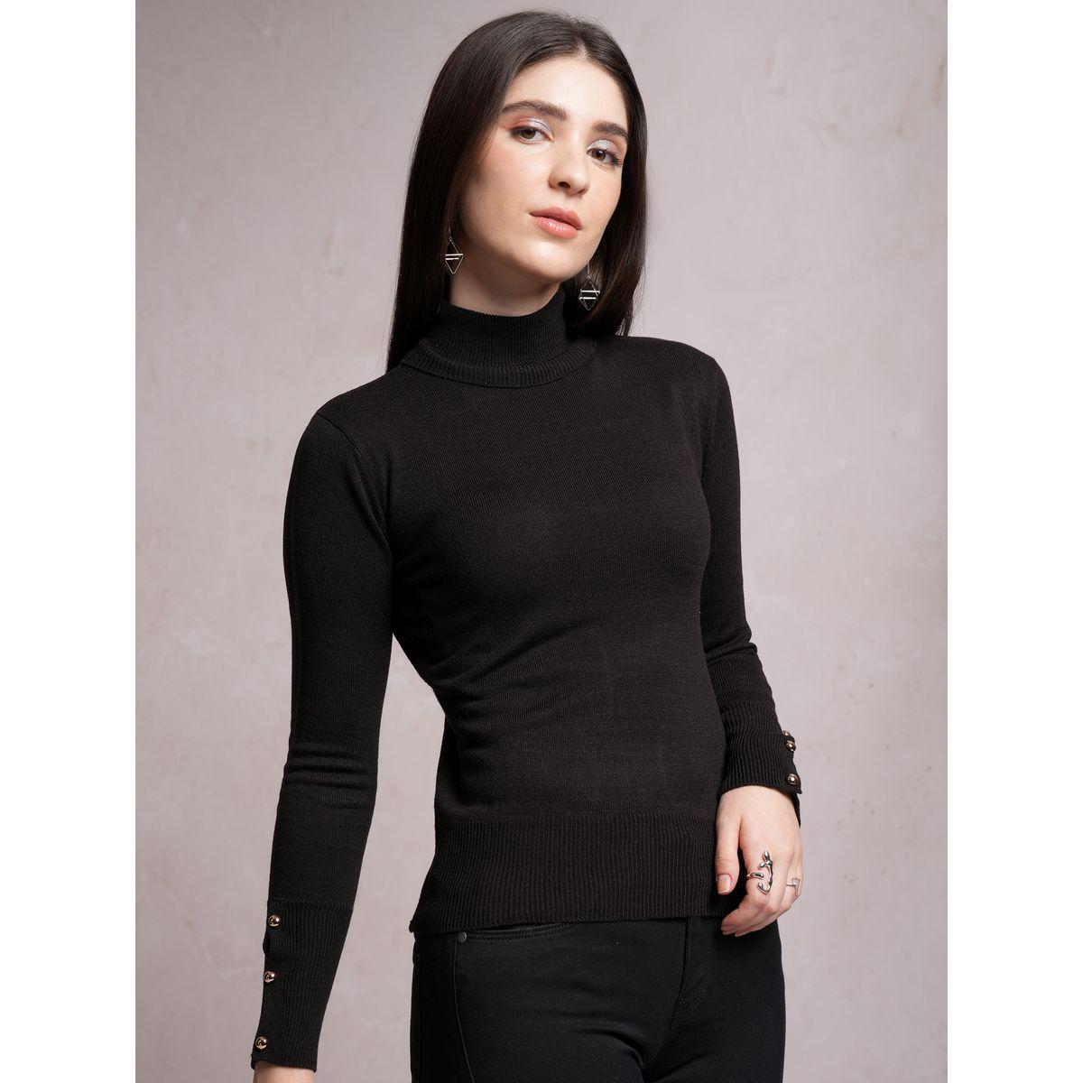 سويتر مضلع بياقة عالية وأزرار طوكيو توكيز × ستايلي-women-winterwear-cardigansandjumpers-jumpers-image-6