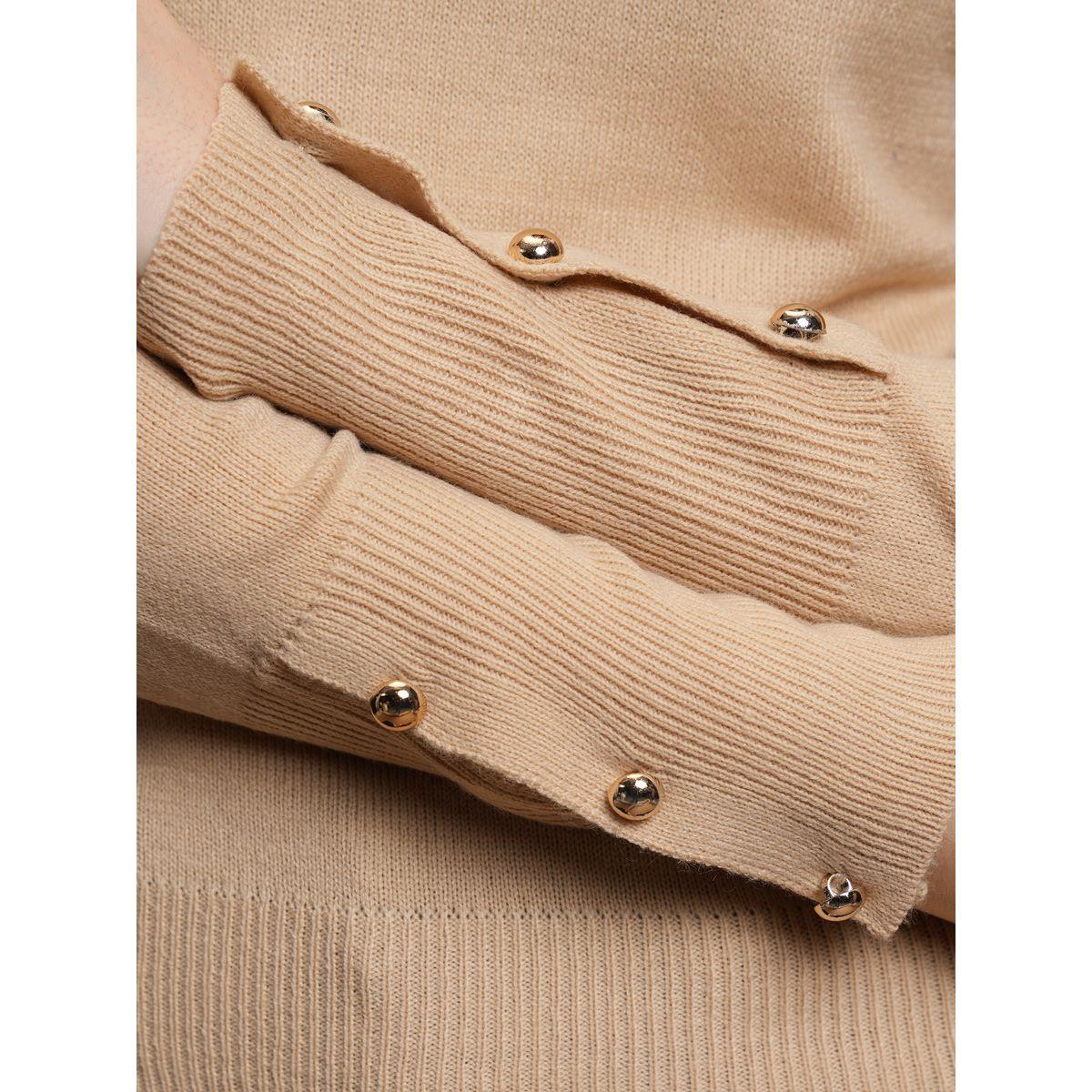 Tokyo Talkies X Styli  Ribbed Turtle Neck Button Detail Sweater-women-winterwear-cardigansandjumpers-jumpers-image-7