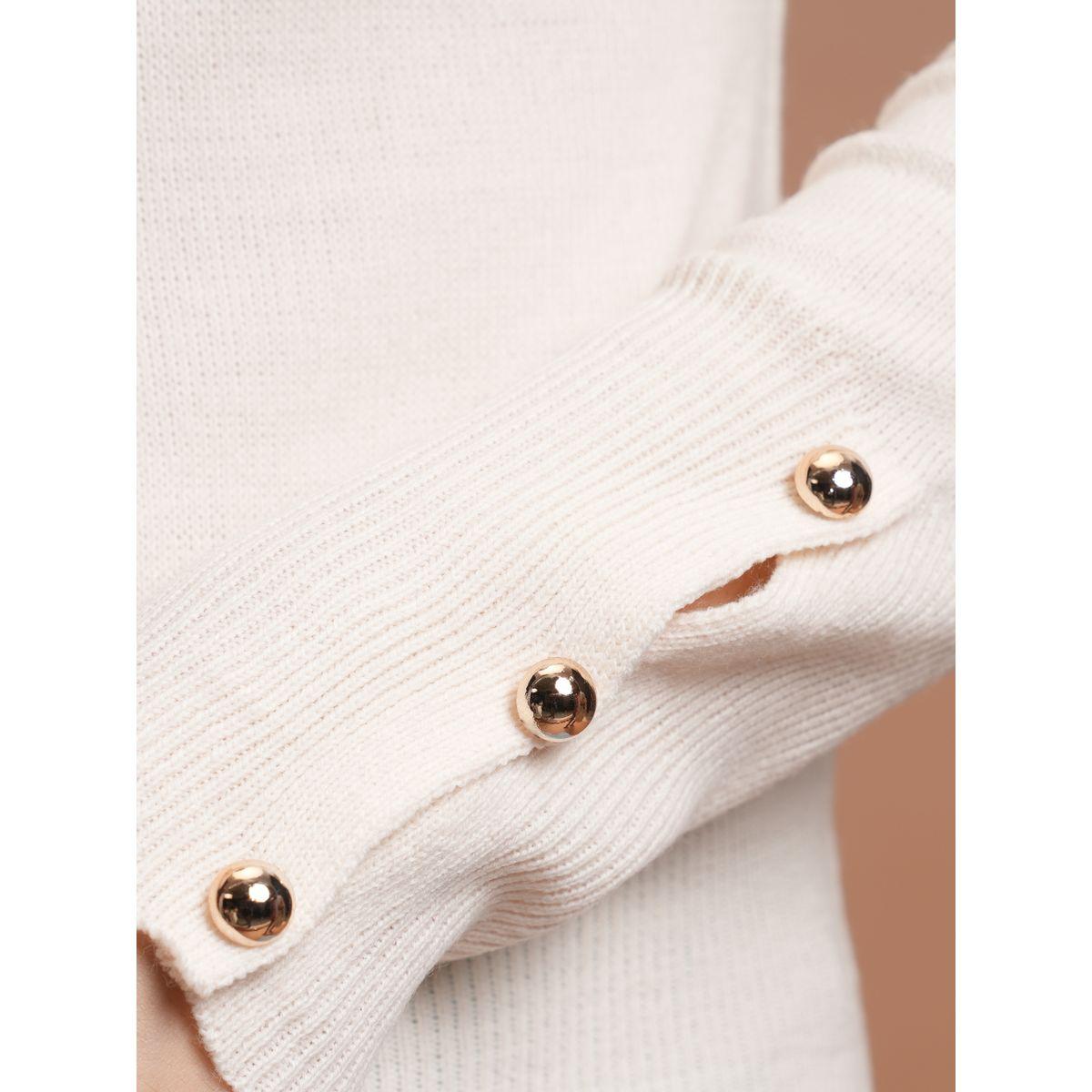 سويتر مضلع بياقة عالية وأزرار طوكيو توكيز × ستايلي-women-winterwear-cardigansandjumpers-jumpers-image-7