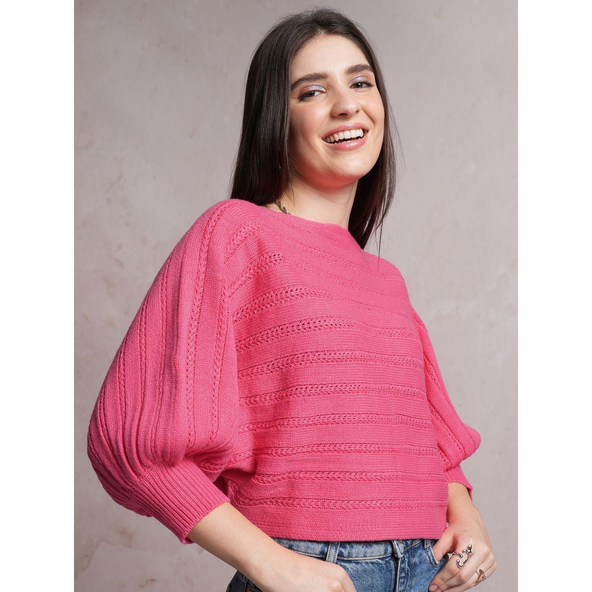 Tokyo Talkies X Styli  Ribbed Boat Neck Oversized Sweater-women-clothing-cardigansandjumpers-jumpers-image-6
