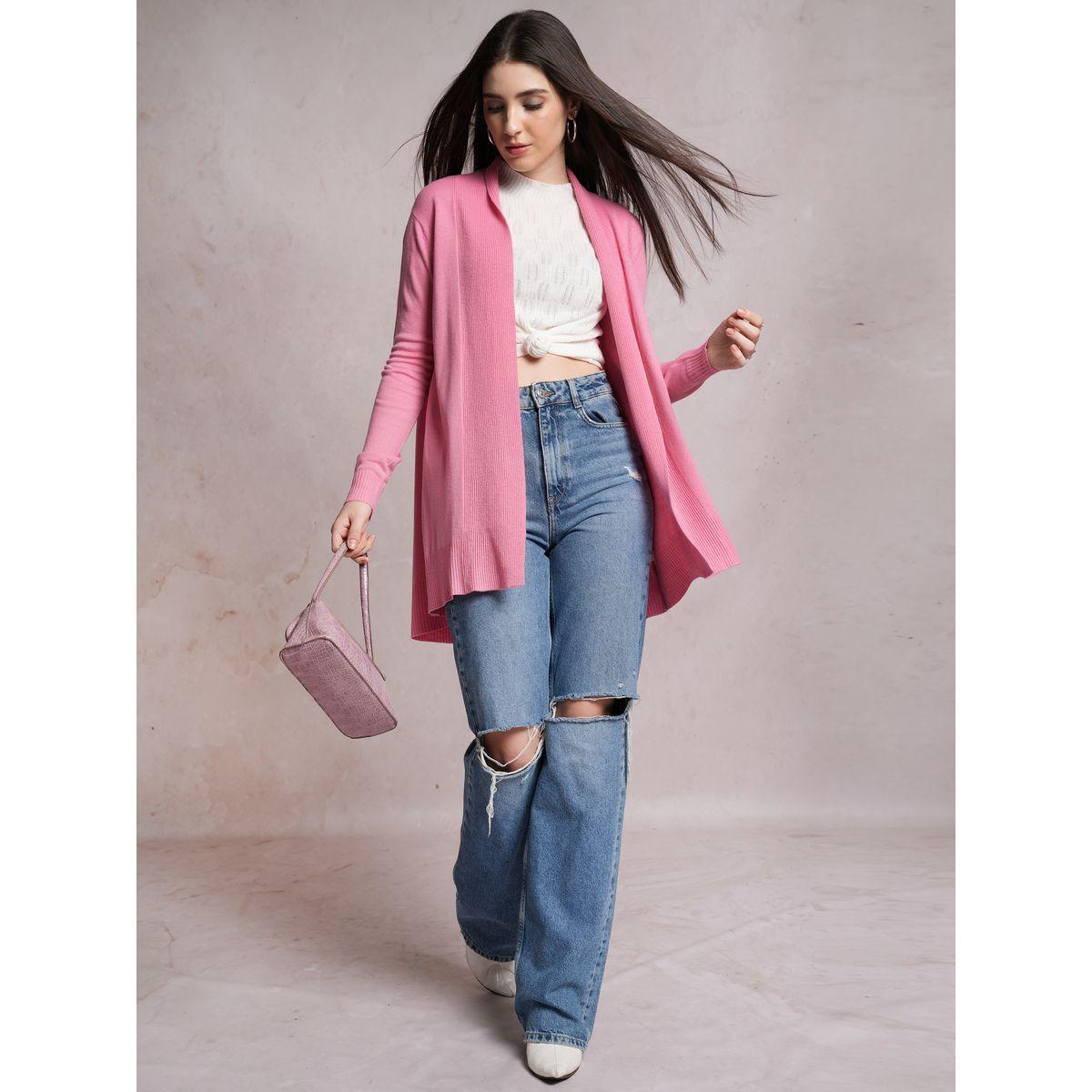 Tokyo Talkies X Styli  Open Front Longline Cardigan-women-clothing-cardigansandjumpers-jumpers-image-2