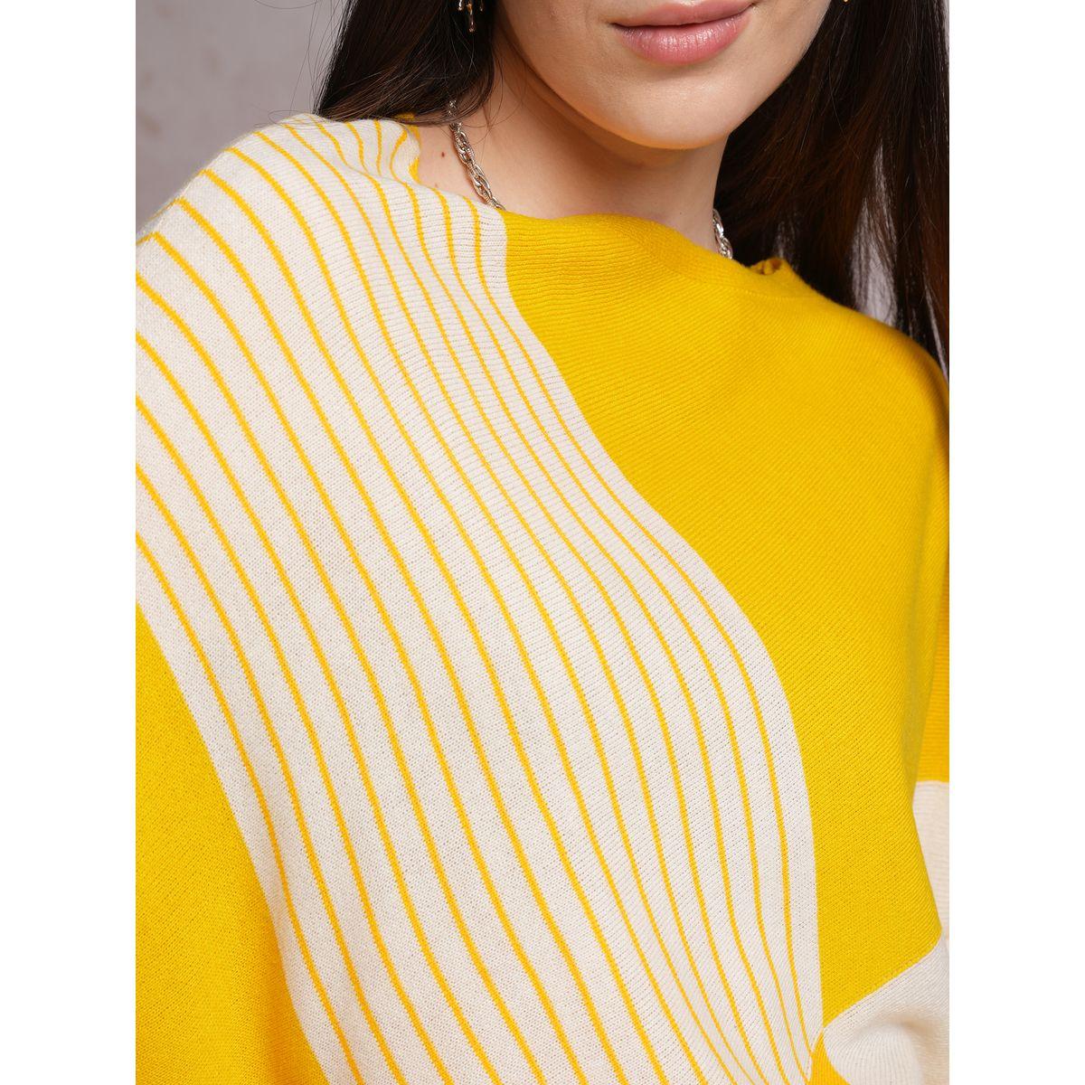 Tokyo Talkies X Styli  Colorblock Boat Neck Oversized Sweater-women-clothing-cardigansandjumpers-jumpers-image-5