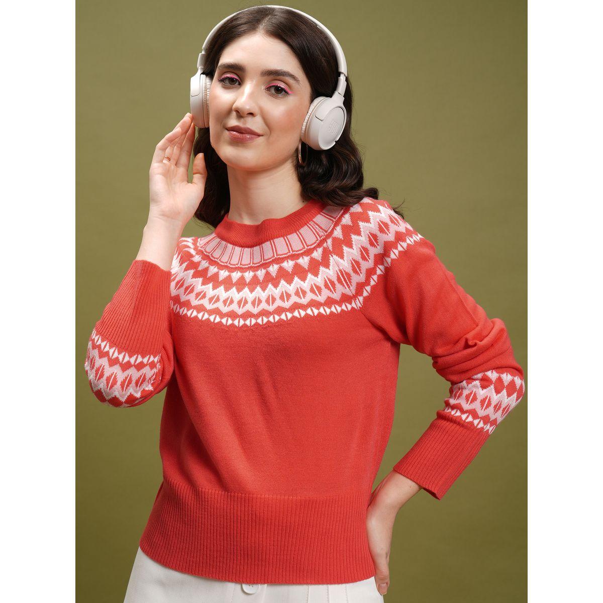 Tokyo Talkies X Styli  Printed Long Sleeves Relaxed Fit Sweater-women-winterwear-cardigansandjumpers-jumpers-image-1