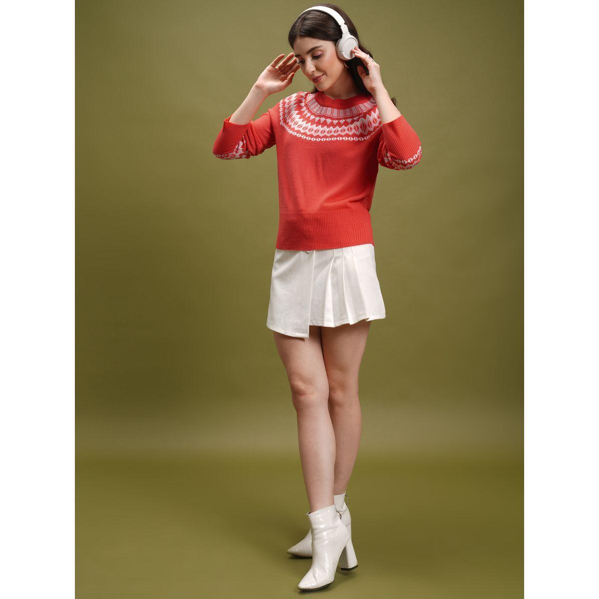 Tokyo Talkies X Styli  Printed Long Sleeves Relaxed Fit Sweater-women-winterwear-cardigansandjumpers-jumpers-image-2