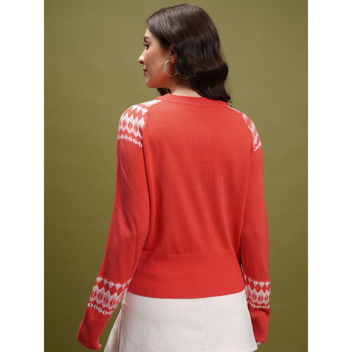 Tokyo Talkies X Styli  Printed Long Sleeves Relaxed Fit Sweater-women-winterwear-cardigansandjumpers-jumpers-image-3