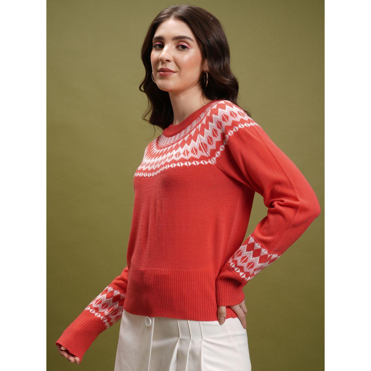Tokyo Talkies X Styli  Printed Long Sleeves Relaxed Fit Sweater-women-winterwear-cardigansandjumpers-jumpers-image-4