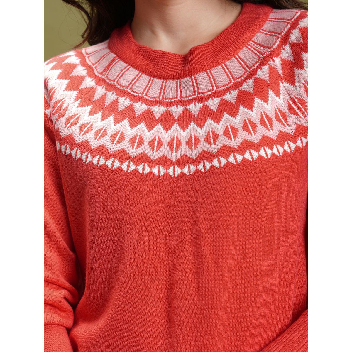 Tokyo Talkies X Styli  Printed Long Sleeves Relaxed Fit Sweater-women-winterwear-cardigansandjumpers-jumpers-image-5