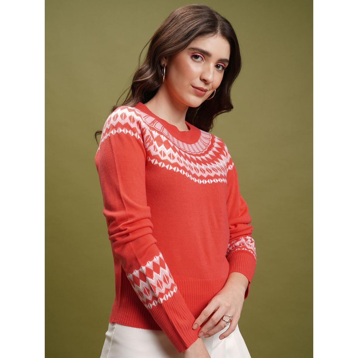 Tokyo Talkies X Styli  Printed Long Sleeves Relaxed Fit Sweater-women-winterwear-cardigansandjumpers-jumpers-image-6